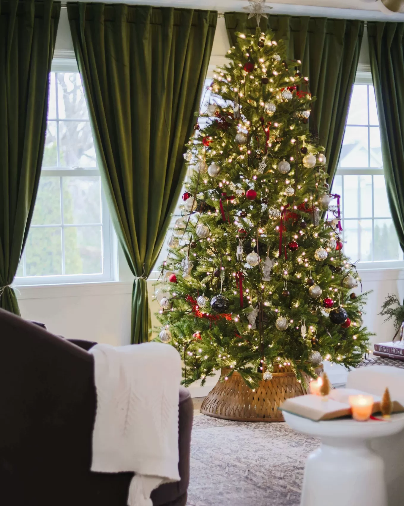 King Of Christmas 12' King Fraser Fir Artificial Christmas Tree With 2300 Warm White & Multi-Color LED Lights- Realistic | Pre-Lit