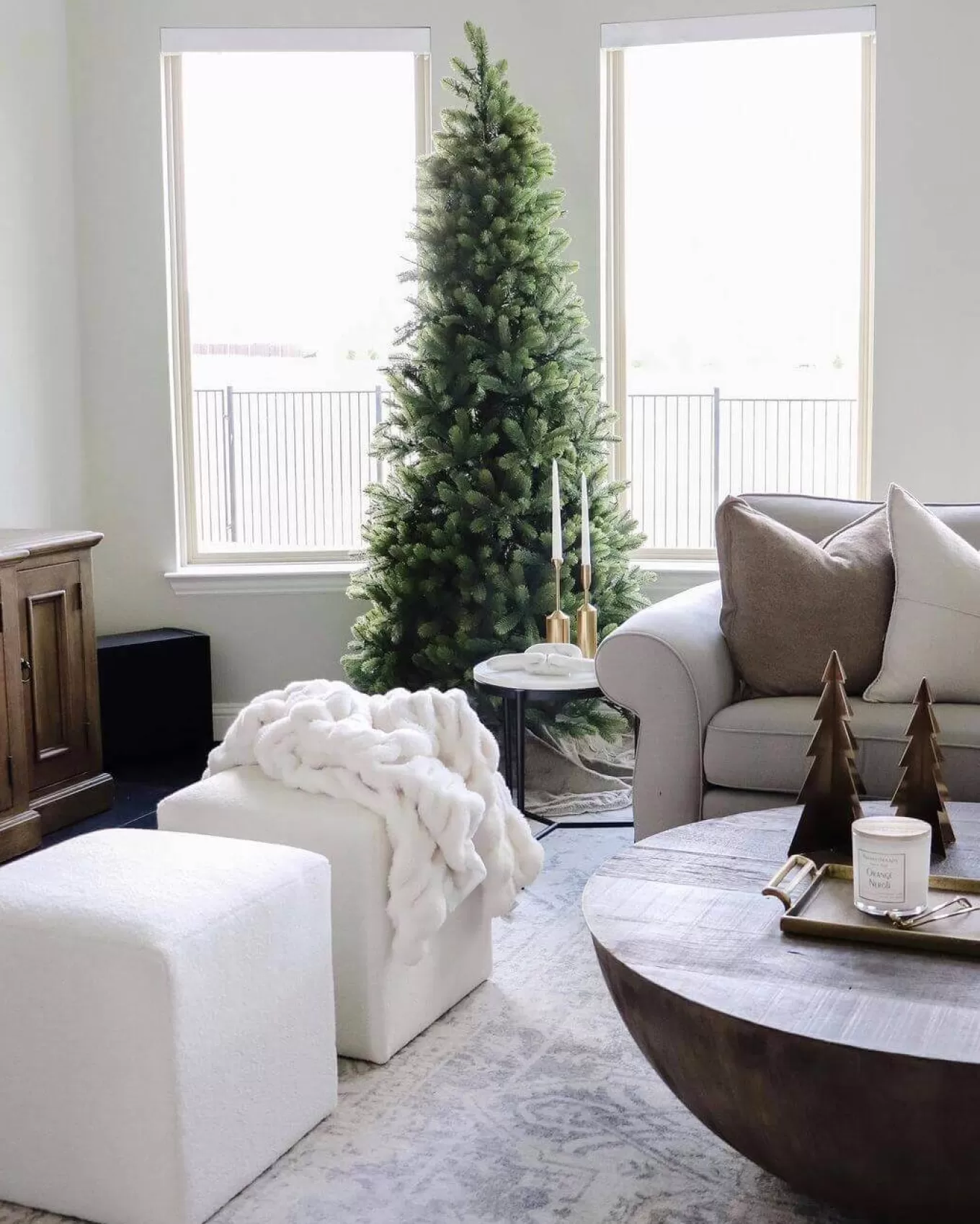 King Of Christmas 6.5' Royal Fir Slim Artificial Christmas Tree With 500 Warm White & Multi-Color LED Lights- Realistic | Slim