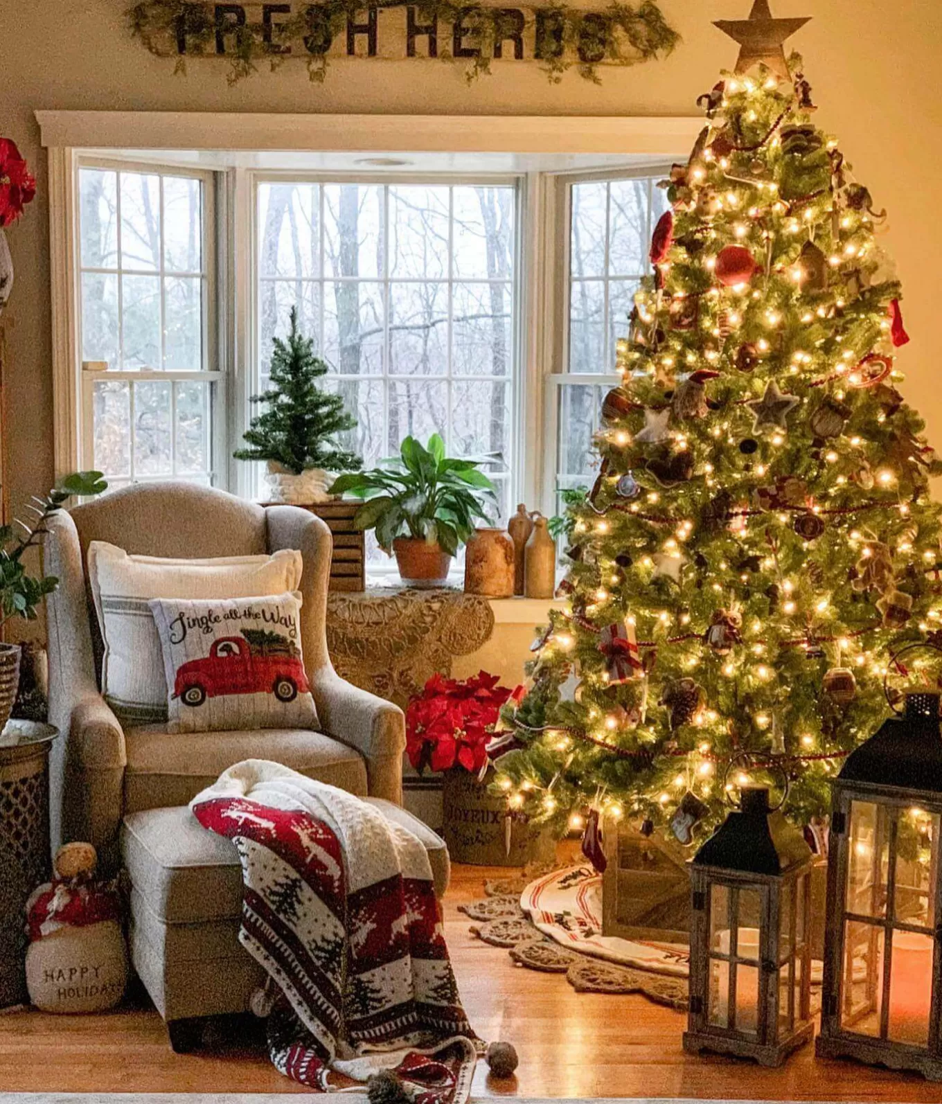 King Of Christmas 7.5' Royal Fir Artificial Christmas Tree With 1000 Warm White & Multi-Color LED Lights- Realistic | Full