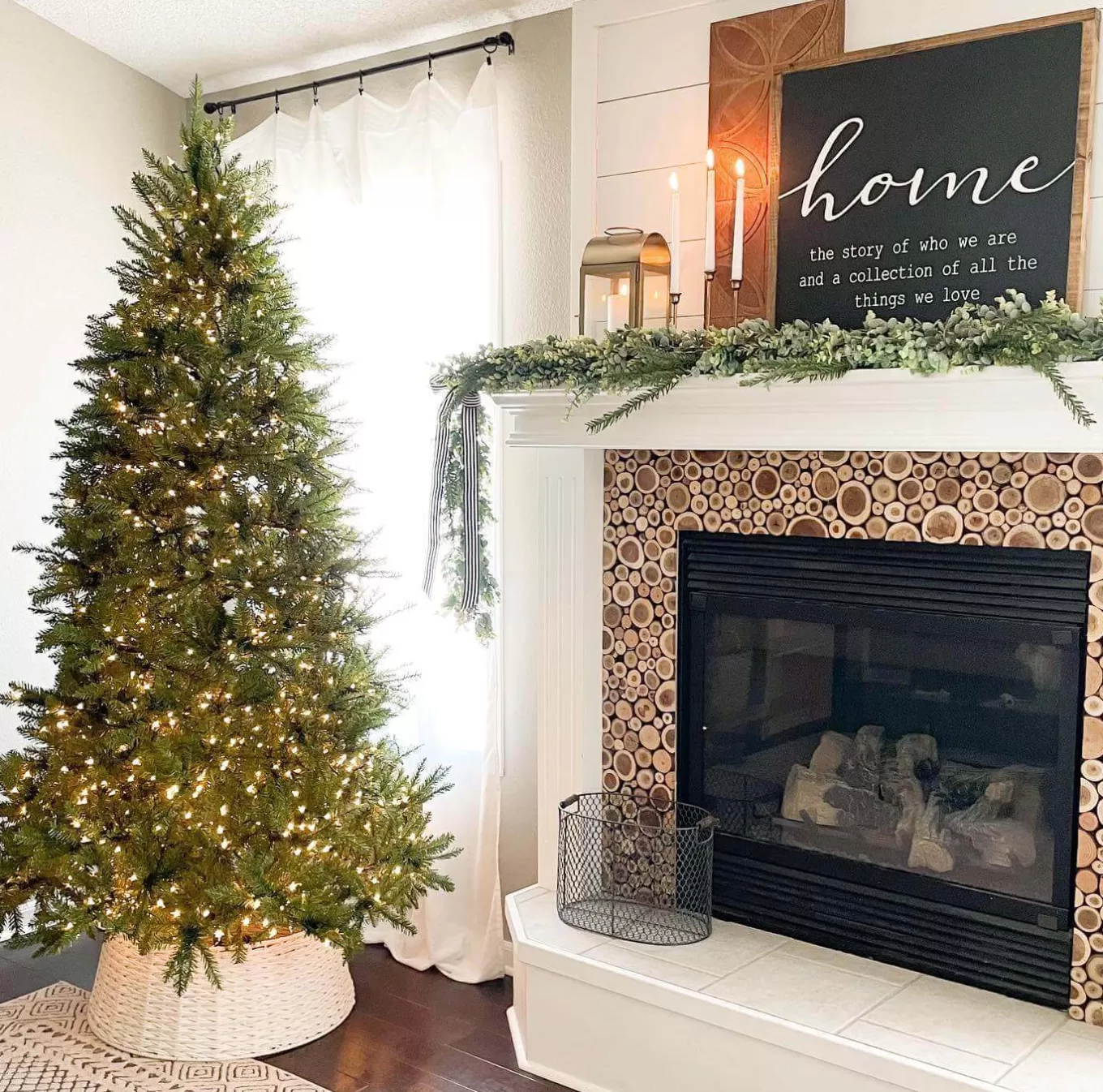 King Of Christmas 7.5' Yorkshire Fir Artificial Christmas Tree With 600 Warm White LED Lights- Classic | Full