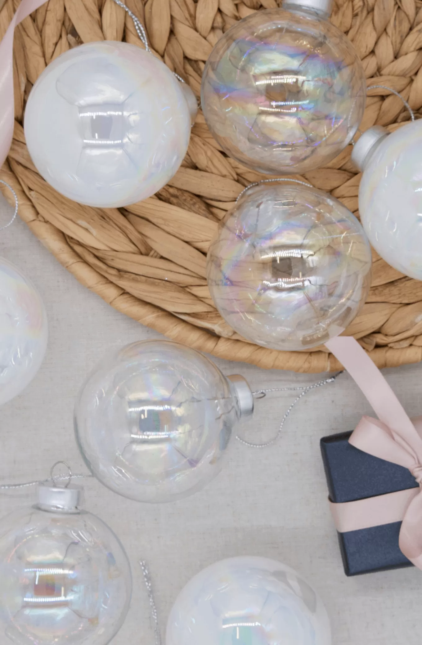 King Of Christmas Bubbles Glass Ornament Set (8 Pack)- Ornaments