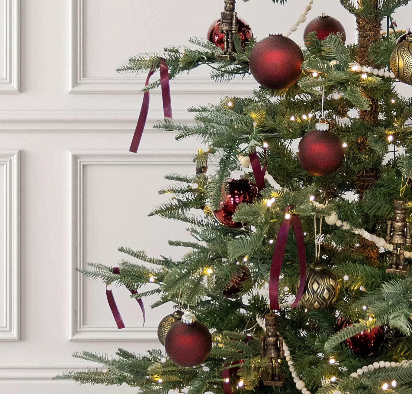 King Of Christmas Burgundy Essential Glass Ornaments (24 Pack)- Ornaments | 24 Pack