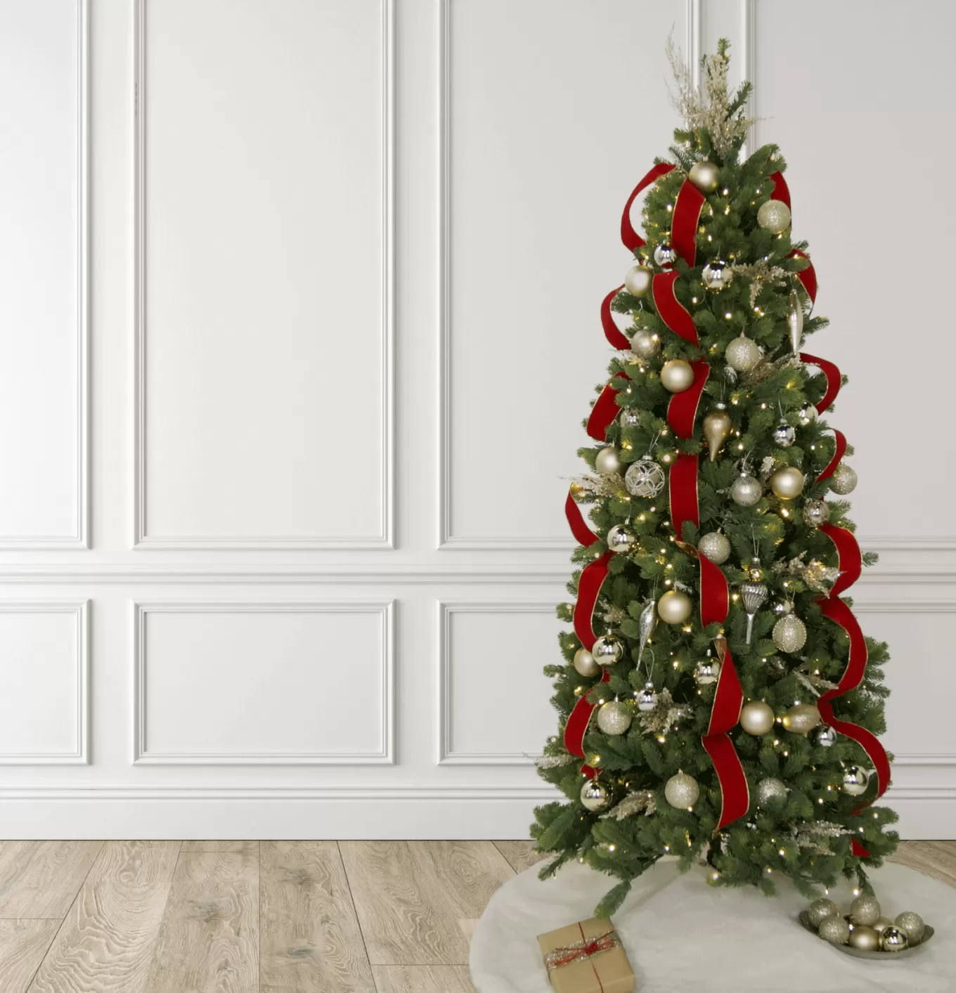 King Of Christmas Gold Glimmer Shatterproof Ornaments (48 Pack)- Ornaments
