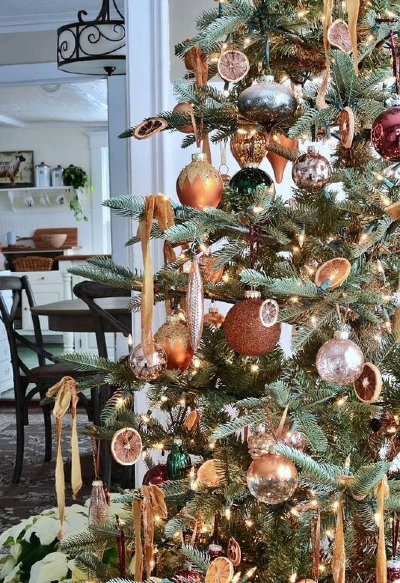 King Of Christmas Natural 30-Piece Glass Ornament Set (Burnt-Orange, Green) Limited Edition- Ornaments | 30 Pack